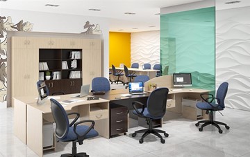 Набор мебели в офис SIMPLE с эргономичными столами и тумбами в Пскове - предосмотр 5